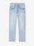 Rechte jeans MorphologiK meisjes heupomvang Small donkerblauw+gebleekt denim+stone - vertbaudet enfant 