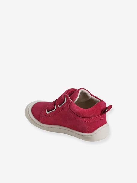 Soepele leren laarsjes voor de eerste stapjes van baby's bordeauxrood+fuchsia+goud+lichtgeel+marineblauw+rozen - vertbaudet enfant 