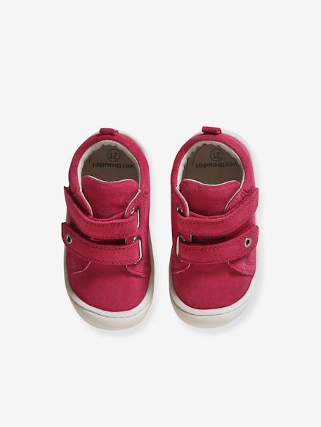 Soepele leren laarsjes voor de eerste stapjes van baby's bordeauxrood+fuchsia+goud+lichtgeel+marineblauw+rozen - vertbaudet enfant 