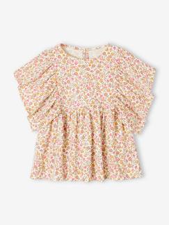 Shirt-blouse voor meisjes met motiefjes  - vertbaudet enfant