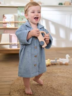 Linnengoed en decoratie-Gepersonaliseerde badjas voor baby's met gerecycled katoenen blouse