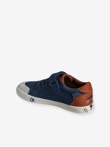 Stoffen sneakers met elastische veters, kleutercollectie jeansblauw - vertbaudet enfant 