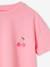 Effen Basics meisjesshirt met korte mouwen abrikoos+rood+snoepjesroze - vertbaudet enfant 