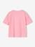 Effen Basics meisjesshirt met korte mouwen abrikoos+rood+snoepjesroze - vertbaudet enfant 
