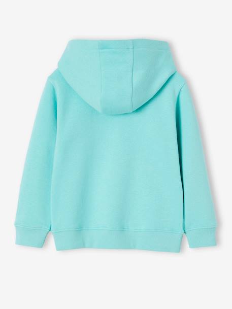 Jongenssweater met rits en capuchon Basics gemêleerd wit+okergeel+pecannoot+rood+turquoiseblauw - vertbaudet enfant 