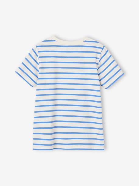 Marinière jongensshirt korte mouwen azuurblauw+donkerblauwe indigo gestreept+geel, gestreept+Gestreept salie+rood, gestreept - vertbaudet enfant 