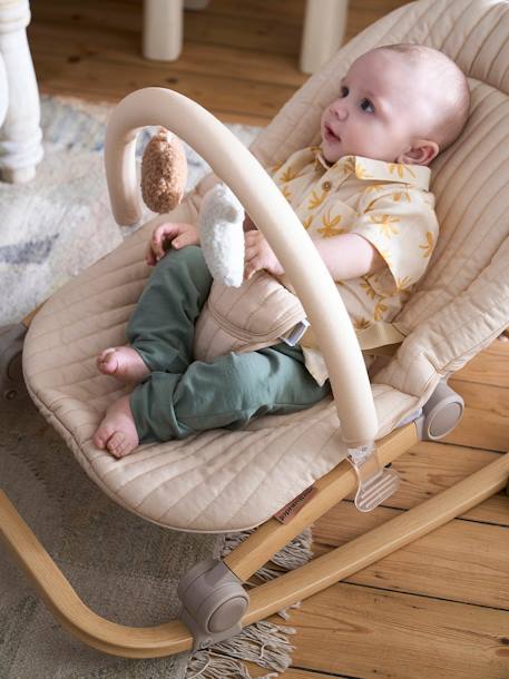Transat met Babydream-boog beige, bedrukt+ecru+grijs/wit+lindegroen+marineblauw - vertbaudet enfant 