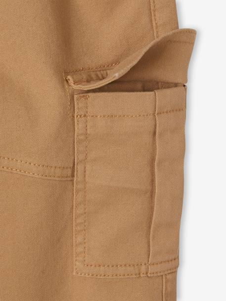Jongensbroek battle eenvoudig aan te trekken donkerkaki+hazelnoot+ijsblauw+taupe - vertbaudet enfant 