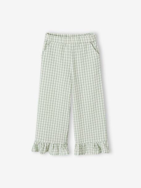 Meisjesset blouse + 7/8e broek saliegroen - vertbaudet enfant 