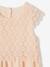 Formele jurk met 2-in-1 effect in macramé voor meisjes ivoor+nude - vertbaudet enfant 
