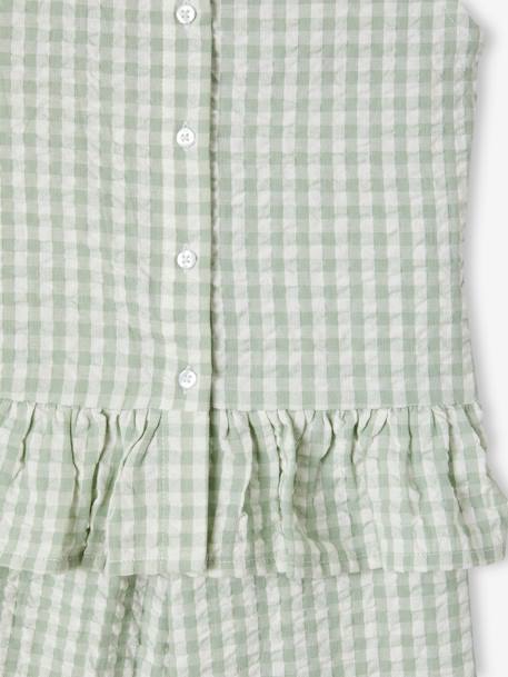 Meisjesset blouse + 7/8e broek saliegroen - vertbaudet enfant 