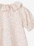 Meisjesblouse met kraagje van katoengaas ecru+koraal - vertbaudet enfant 