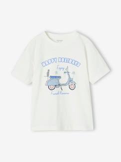 Jongens-T-shirt, poloshirt, souspull-T-shirt-Jongensshirt met scootermotief