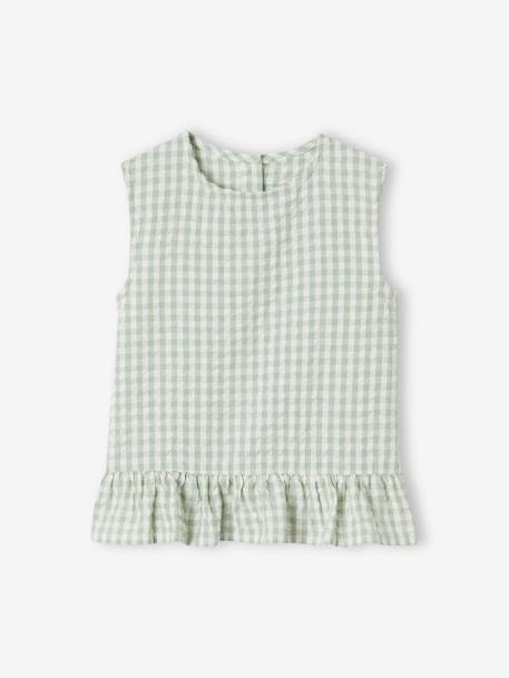 Meisjesset blouse + 7/8e broek saliegroen - vertbaudet enfant 