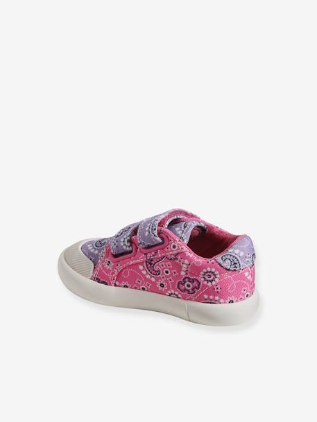 Stoffen tennisschoenen met klittenband voor babymeisjes groen madeliefjesprint+ijsblauw+paars, bedrukt+roze, bedrukt+veel roze+WIT - vertbaudet enfant 