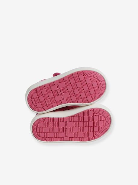 Stoffen tennisschoenen met klittenband voor babymeisjes groen madeliefjesprint+ijsblauw+paars, bedrukt+roze, bedrukt+veel roze+WIT - vertbaudet enfant 