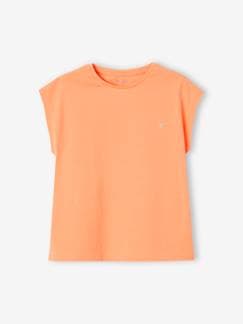 Meisje-T-shirt, souspull-Effen Basics meisjesshirt met korte mouwen