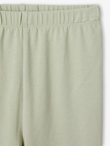 Set van 2 Basics meisjesleggings donkergrijs+indigoblauw+kaki+rozenhout+saliegroen - vertbaudet enfant 