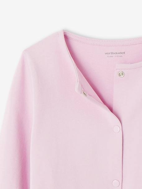Set jurk + cardigan voor meisje roze, bedrukt+zachtpaars - vertbaudet enfant 