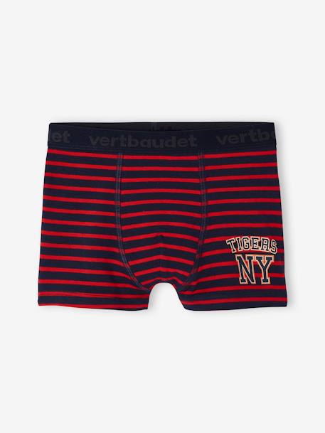Set met 5 stretch jongensboxers 'basket' van biokatoen gemêleerd grijs - vertbaudet enfant 