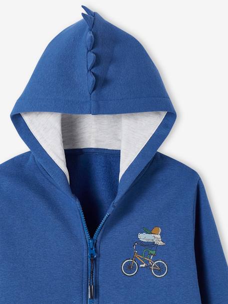 Fancy ridge hoodie met rits blauw - vertbaudet enfant 