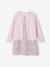 Set jurk + cardigan voor meisje roze, bedrukt+zachtpaars - vertbaudet enfant 