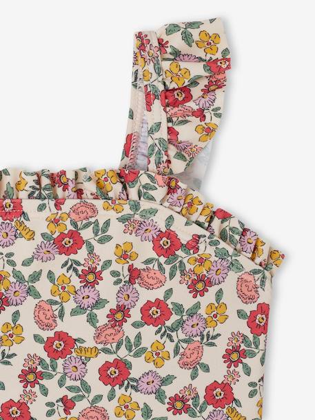 Badpak voor meisjesbaby met bloemenprint rozen - vertbaudet enfant 