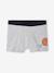 Set met 5 stretch jongensboxers 'basket' van biokatoen gemêleerd grijs - vertbaudet enfant 