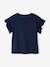Meisjes-T-shirt met iriserend motief en korte mouwen met ruches antraciet+lichtgeel+lichtroze+marineblauw - vertbaudet enfant 