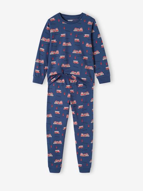 Set pyjama + pyjashort brandweer jongens oceaanblauw - vertbaudet enfant 