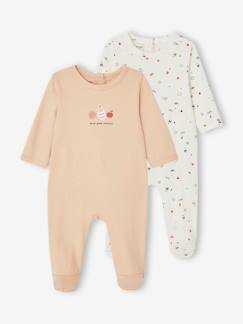 Baby-Pyjama, surpyjama-Set van 2 slaappakjes geboorte van jersey met print