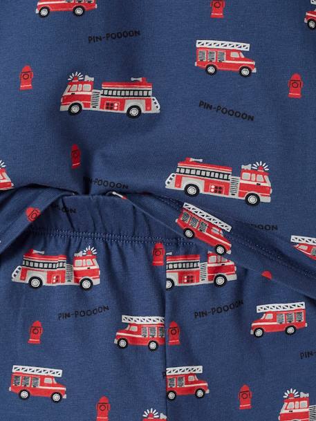 Set pyjama + pyjashort brandweer jongens oceaanblauw - vertbaudet enfant 