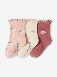 Set van 3 paar 'duinen' sokjes voor babymeisje  - vertbaudet enfant