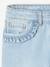 Rechte jeans MorphologiK meisjes heupomvang Large donkerblauw+gebleekt denim+stone - vertbaudet enfant 