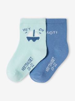 Set van 2 paar ""matroos"" sokjes voor jongensbaby's  - vertbaudet enfant