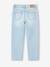 Rechte jeans MorphologiK meisjes heupomvang Large donkerblauw+gebleekt denim+stone - vertbaudet enfant 