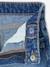Rechte jeans MorphologiK meisjes heupomvang Large donkerblauw+gebleekt denim+stone - vertbaudet enfant 