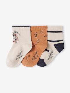 Set van 3 paar 'duinen' sokken voor babyjongen  - vertbaudet enfant