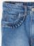 Rechte jeans MorphologiK meisjes heupomvang Small donkerblauw+gebleekt denim+stone - vertbaudet enfant 