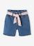 Jeansbermuda in paperbag-stijl voor meisjes stone - vertbaudet enfant 