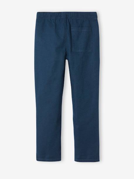 Lichte jongensbroek katoen/linnen gemêleerd beige+nachtblauw+saliegroen - vertbaudet enfant 
