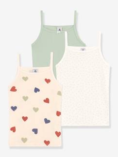 Meisje-Ondergoed-T-shirt-Set van 3 hempjes PETIT BATEAU