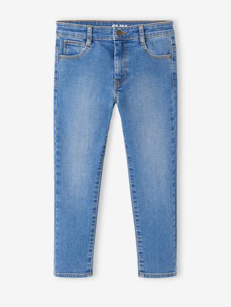 Slim fit jongensjeans Morphologik 'waterless' heupomtrek LARGE DENIM DONKERGRIJS+denimgrijs+double stone+RUW DENIM+STONE - vertbaudet enfant 