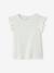 Set meisjesshirt met strepen + rok van katoengaas indigoblauw+lila+saliegroen - vertbaudet enfant 
