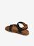 Sandalen met klittenbandsluiting van leer voor kinderen, VERTBAUDET-collectie. kaki+marineblauw - vertbaudet enfant 