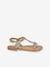 Leren kindersandalen Bappy LES TROPEZIENNES® PAR M. BELARBI beige+bruin+geel+koraal+turquoiseblauw - vertbaudet enfant 
