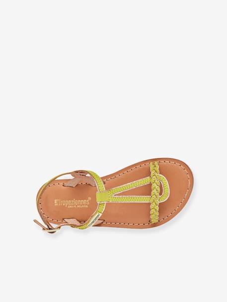 Leren kindersandalen Bappy LES TROPEZIENNES® PAR M. BELARBI beige+bruin+geel+koraal+turquoiseblauw - vertbaudet enfant 