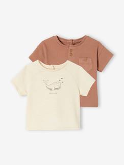 Baby-T-shirt, souspull-Set van 2 geboorte T-shirts in biologisch katoen