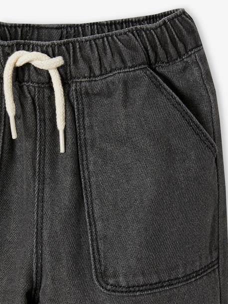Jeans met elastische taille baby denimgrijs - vertbaudet enfant 