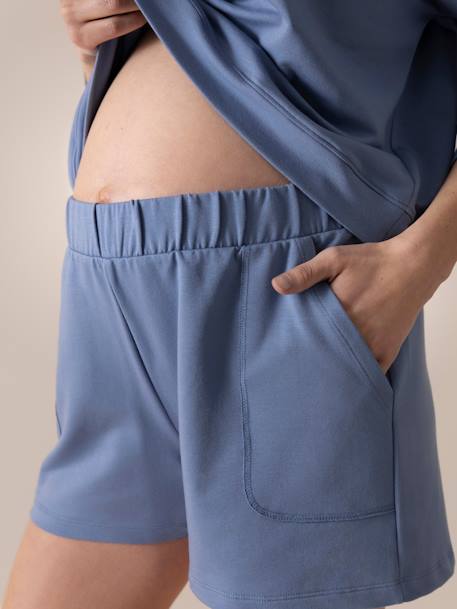 Korte oversized zwangerschapspyjama van ENVIE DE FRAISE grijsblauw - vertbaudet enfant 